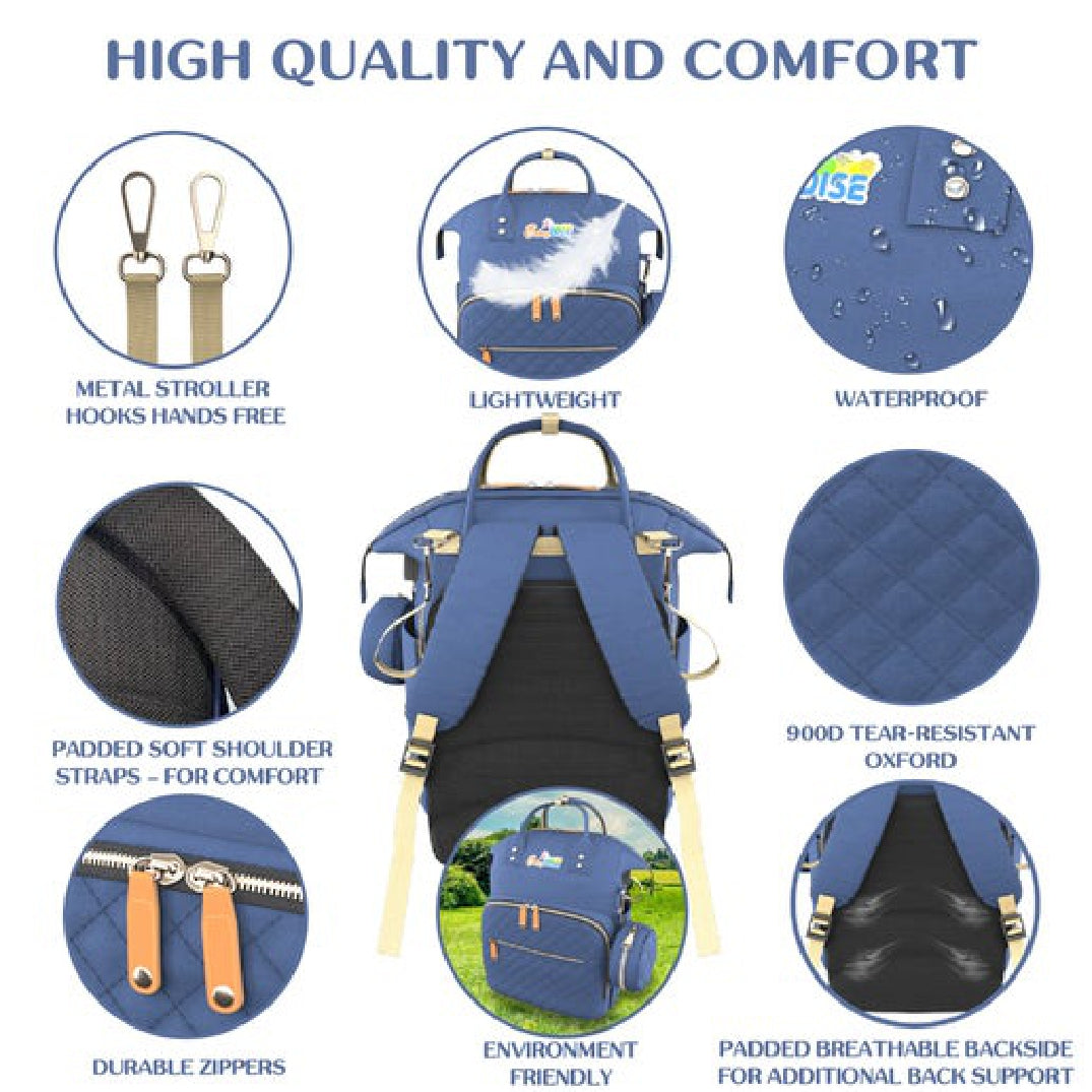 Sac à langer bleu